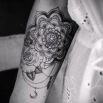 тату цветок мандала - фото классной татуировки от 21122015 № 3