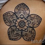 тату цветок мандала - фото классной татуировки от 21122015 № 4
