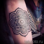 тату цветок мандала - фото классной татуировки от 21122015 № 6