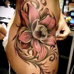 тату цветы большие - фото классной татуировки от 21122015 № 2