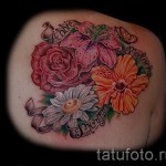 тату цветы большие - фото классной татуировки от 21122015 № 3
