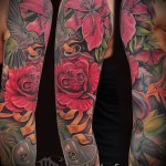 тату цветы большие - фото классной татуировки от 21122015 № 4