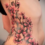 цветок сакуры тату - фото вариант от 21122015 № 2