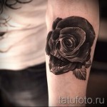 черная роза тату - фото вариант от 15122015 № 1
