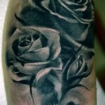 черная роза тату - фото вариант от 15122015 № 14