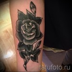черная роза тату - фото вариант от 15122015 № 15
