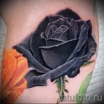черная роза тату - фото вариант от 15122015 № 2