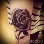 черная роза тату - фото вариант от 15122015 № 3