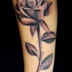 черная роза тату - фото вариант от 15122015 № 4
