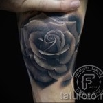 черная роза тату - фото вариант от 15122015 № 6