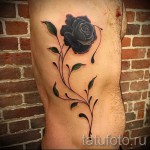 черная роза тату - фото вариант от 15122015 № 8