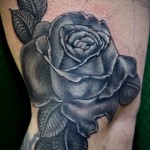 черная роза тату - фото вариант от 15122015 № 9