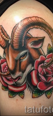 Тату козел — фото готовой татуировки от 10012016 11