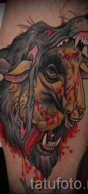 Тату козел — фото готовой татуировки от 10012016 14