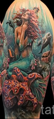 Тату русалка — фото готовой татуировки от 10012016 11