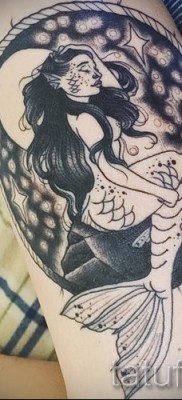 Тату русалка — фото готовой татуировки от 10012016 15