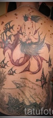 Тату русалка — фото готовой татуировки от 10012016 20