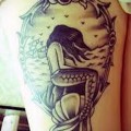 Тату русалка - фото готовой татуировки от 10012016 25