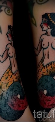 Тату русалка — фото готовой татуировки от 10012016 40