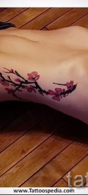 тату вишня на животе — примеры татуировки на фото от 30012016 3
