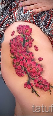 тату вишня цветущая — примеры татуировки на фото от 30012016 1