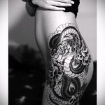 тату на бедре дракон - примеры готовых тату в фотографиях 01022016 - 017