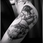 тату на бедре и боку - примеры готовых тату в фотографиях 01022016 1