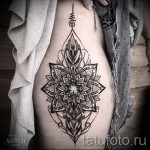 тату на бедре мандала - примеры готовых тату в фотографиях 01022016 3