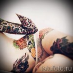 тату на бедре у девушек - примеры готовых тату в фотографиях 01022016 1