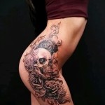 тату на бедре у девушек - примеры готовых тату в фотографиях 01022016 9