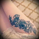 тату пионы на бедре - примеры готовых тату в фотографиях 01022016 5