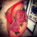 тату розы на бедре - примеры готовых тату в фотографиях 01022016 011