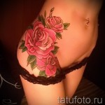 тату розы на бедре - примеры готовых тату в фотографиях 01022016 025