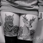 тату совы на бедре - примеры готовых тату в фотографиях 01022016 5