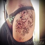 тату цветы на бедре - примеры готовых тату в фотографиях 01022016 - 003