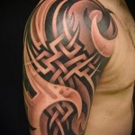 Celtic tattoo pattern on the shoulder - an example of a photo to select from 28022016 2