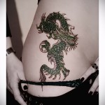 Dragon tattoo on his thigh - examples of finished tattoo photos 01022016 1
