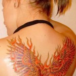 Tattoo Feuer Phoenix - ein Foto des fertigen Tätowierung auf 11022016 1