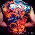 Tattoo Feuer Phoenix - ein Foto des fertigen Tätowierung auf 11022016 2