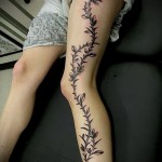 Tattoo-Muster auf dem Bein für Mädchen - Foto Beispiel für die Auswahl von 28022016 2