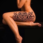 Tattoo-Muster auf dem Bein für Mädchen - Foto Beispiel für die Auswahl von 28022016 3