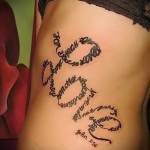 Tattoo-Text an den Rändern - Foto Beispiel für eine Tätowierung auf 03022016 2