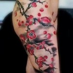 Tattoo auf dem Kanten Kirsche - Foto Beispiel für eine Tätowierung auf 03022016 1