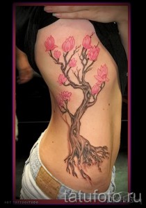 Tattoo auf dem Kanten Kirsche - Foto Beispiel für eine Tätowierung auf 03022016 2