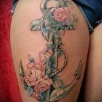 anchor tattoo on his thigh 1
