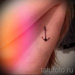 anchor tattoo on the ribs - a photo with a tattoo on the example 03022016 1