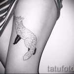 fox tattoo on his thigh - examples of finished tattoo photos 01022016 4