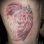 lion tattoo on the ribs - a photo with a tattoo on the example 03022016 1
