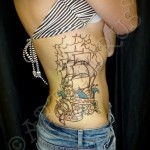 old school tattoo on the ribs - Photo example of a tattoo on 03022016 1