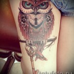 owl tattoo on his thigh 2